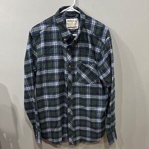 One Day Away Men's Green Plaid Shirt